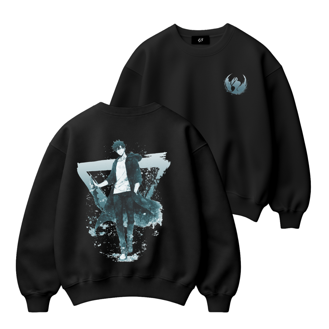 Unisex ghost Walker -   Premium Heavyweight Boxy Crewneck