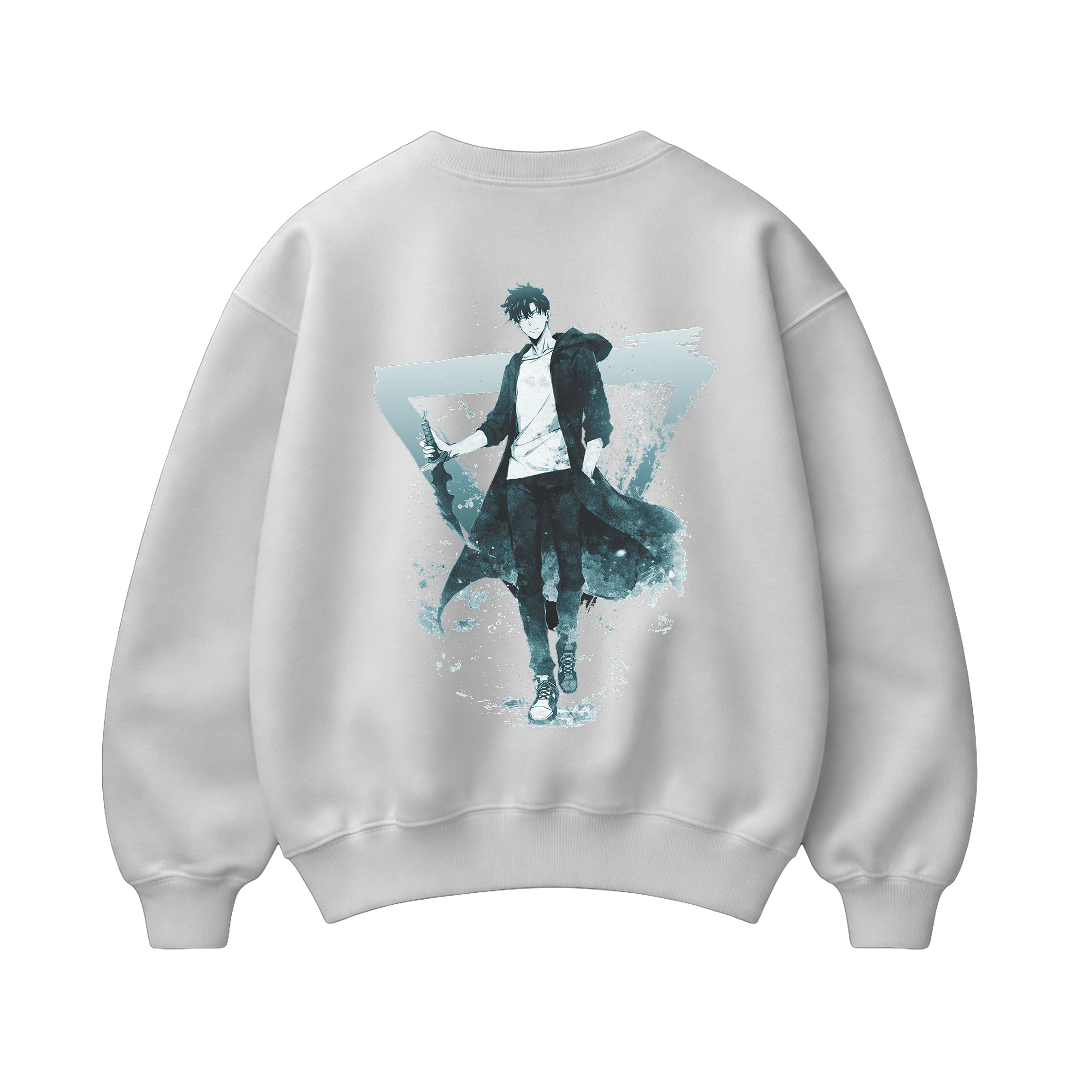 Unisex ghost Walker -   Premium Heavyweight Boxy Crewneck