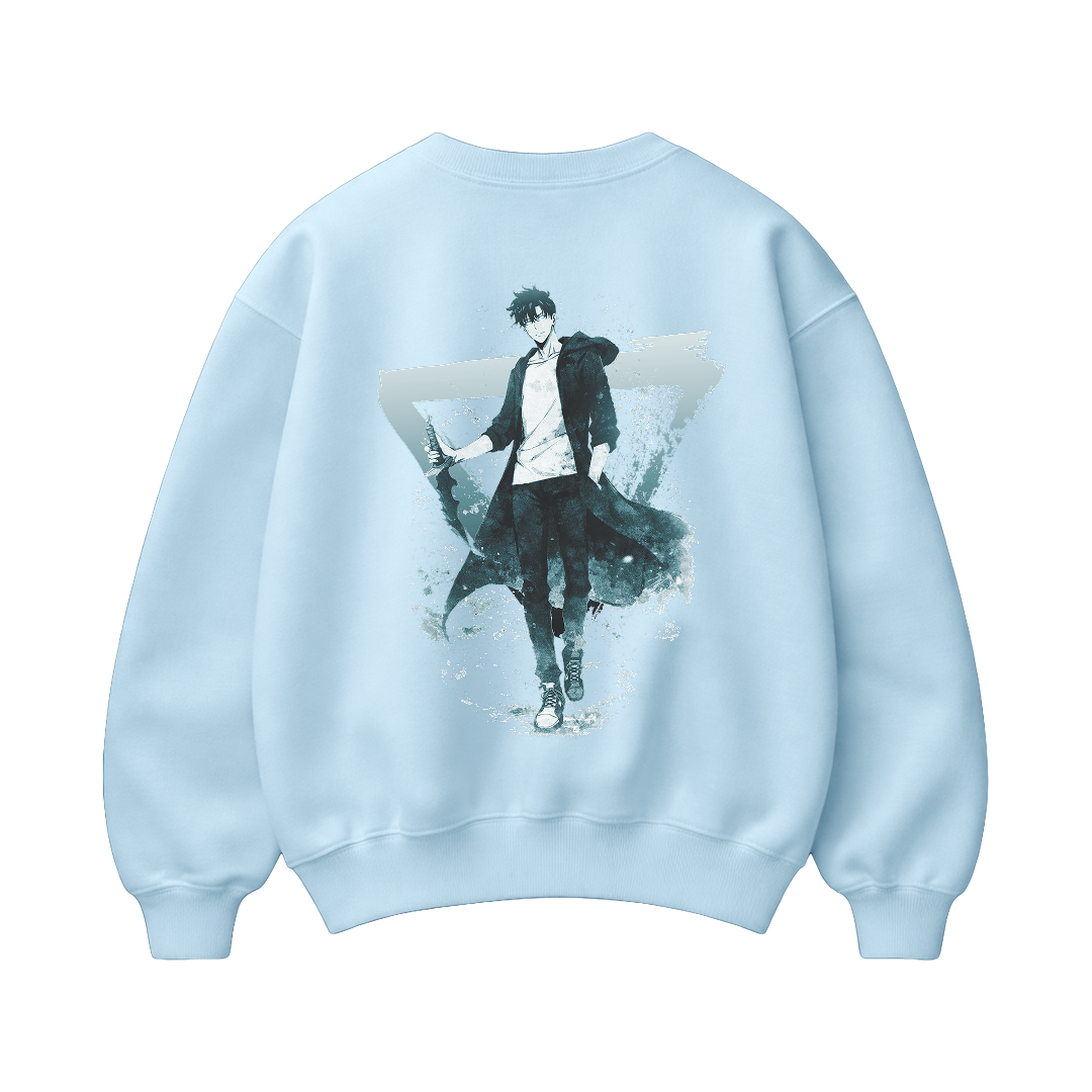 Unisex ghost Walker -   Premium Heavyweight Boxy Crewneck