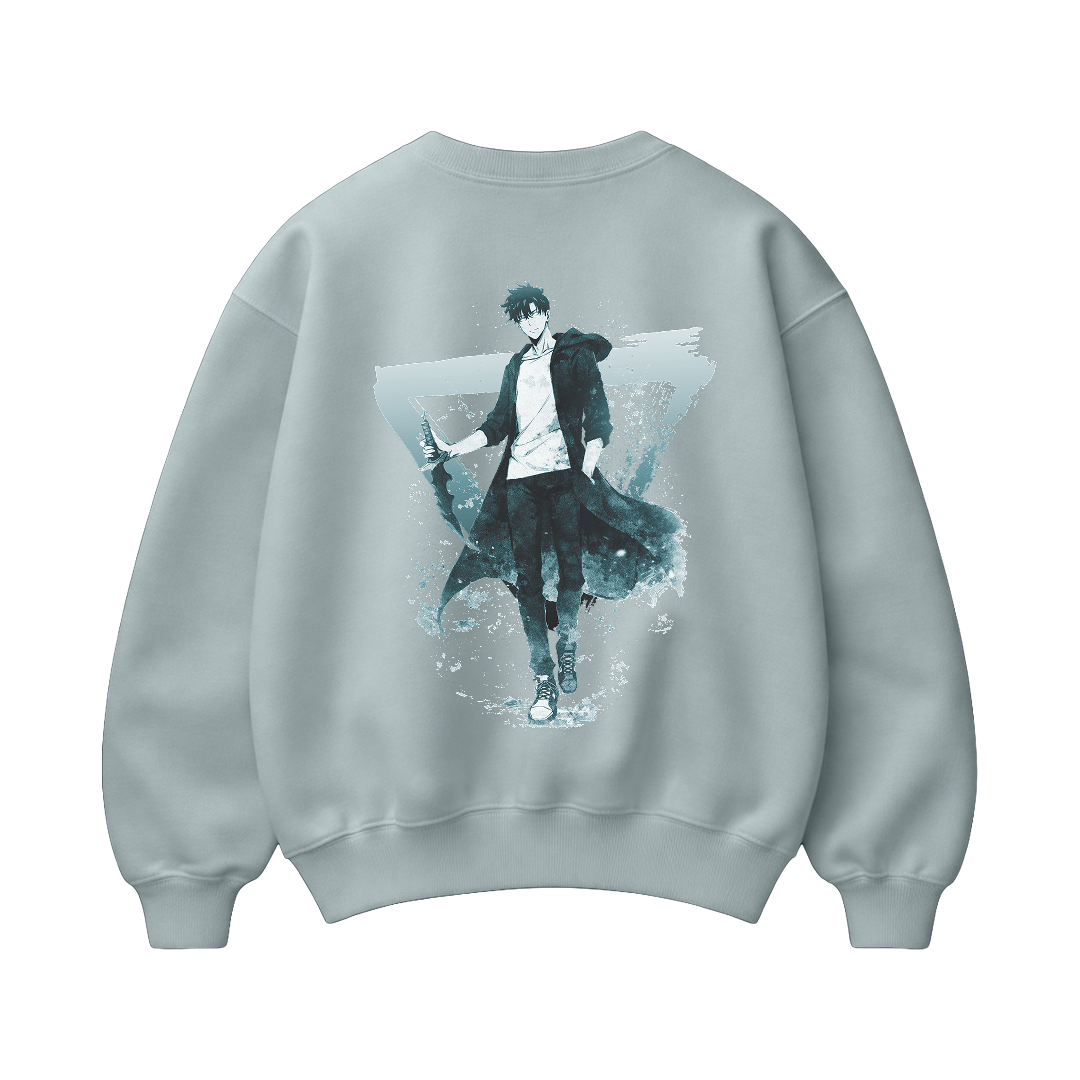 Unisex ghost Walker -   Premium Heavyweight Boxy Crewneck